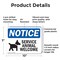 Signmission Service Animals Welcome, 10 in W x Rectangle, Plastic OS-2PACK-NS-P-710-L-16556 - alternate 5
